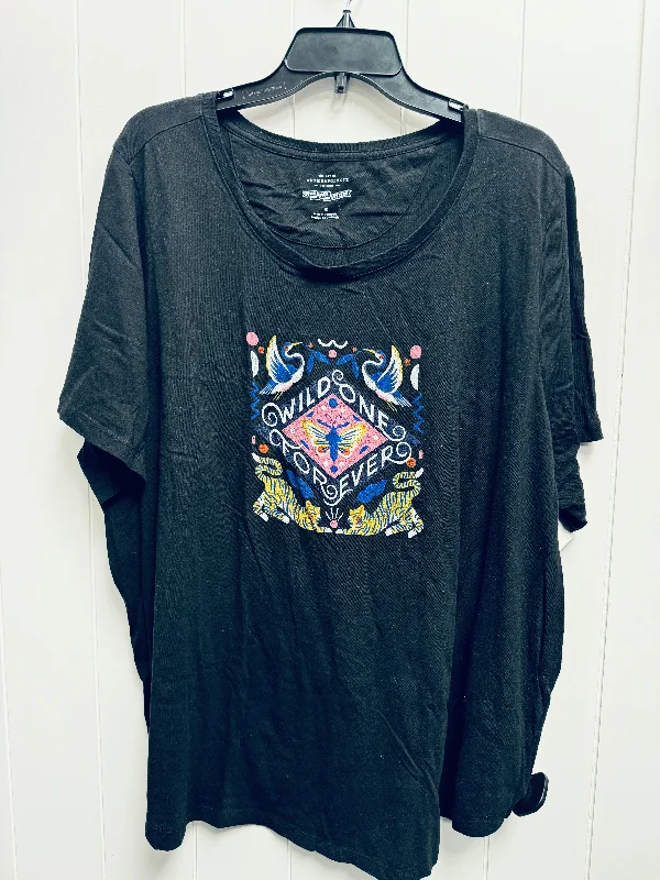 women's tops for those who prefer classic over trendy stylesTop Short Sleeve By Anthropologie In Black, Size: 3x