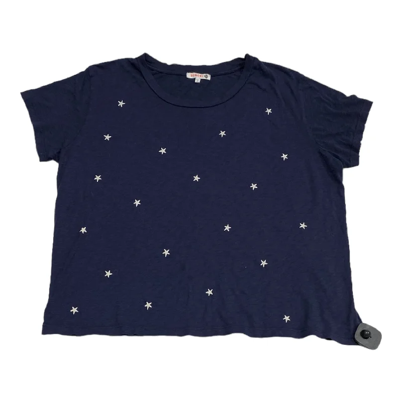 women's tops for cocktail partiesTop Short Sleeve By Sundry In Navy, Size: M