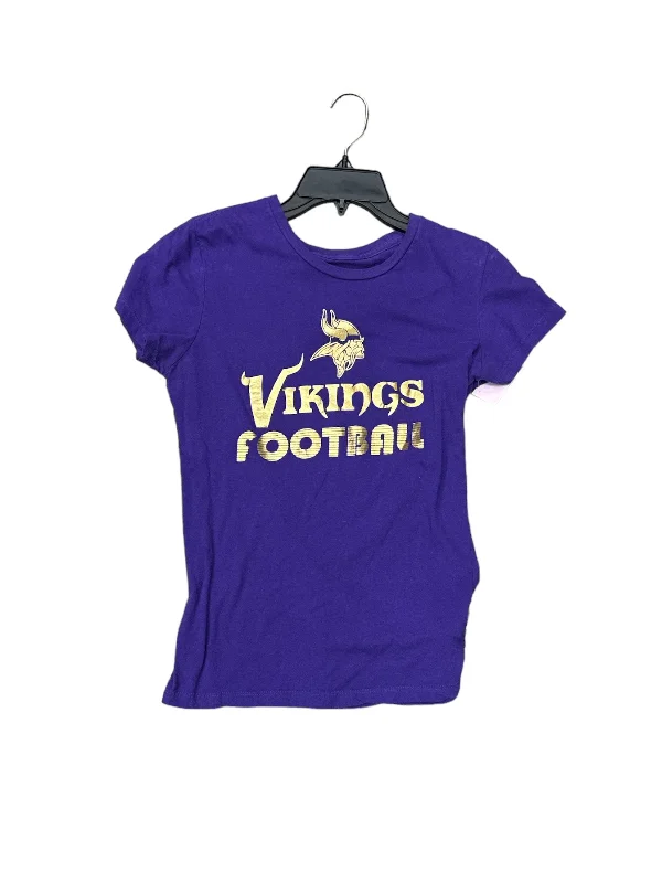 women's tops for relaxed weekendsTop Short Sleeve By Nfl In Purple, Size: M