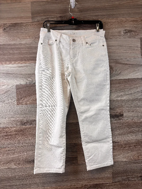 women's denim jeans for a stylish outfitWhite Jeans Cropped Loft, Size 2