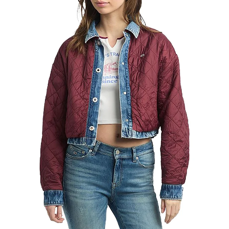 women's coats for those who love to experiment with fashionWomens Reversible Quilted Denim Jacket