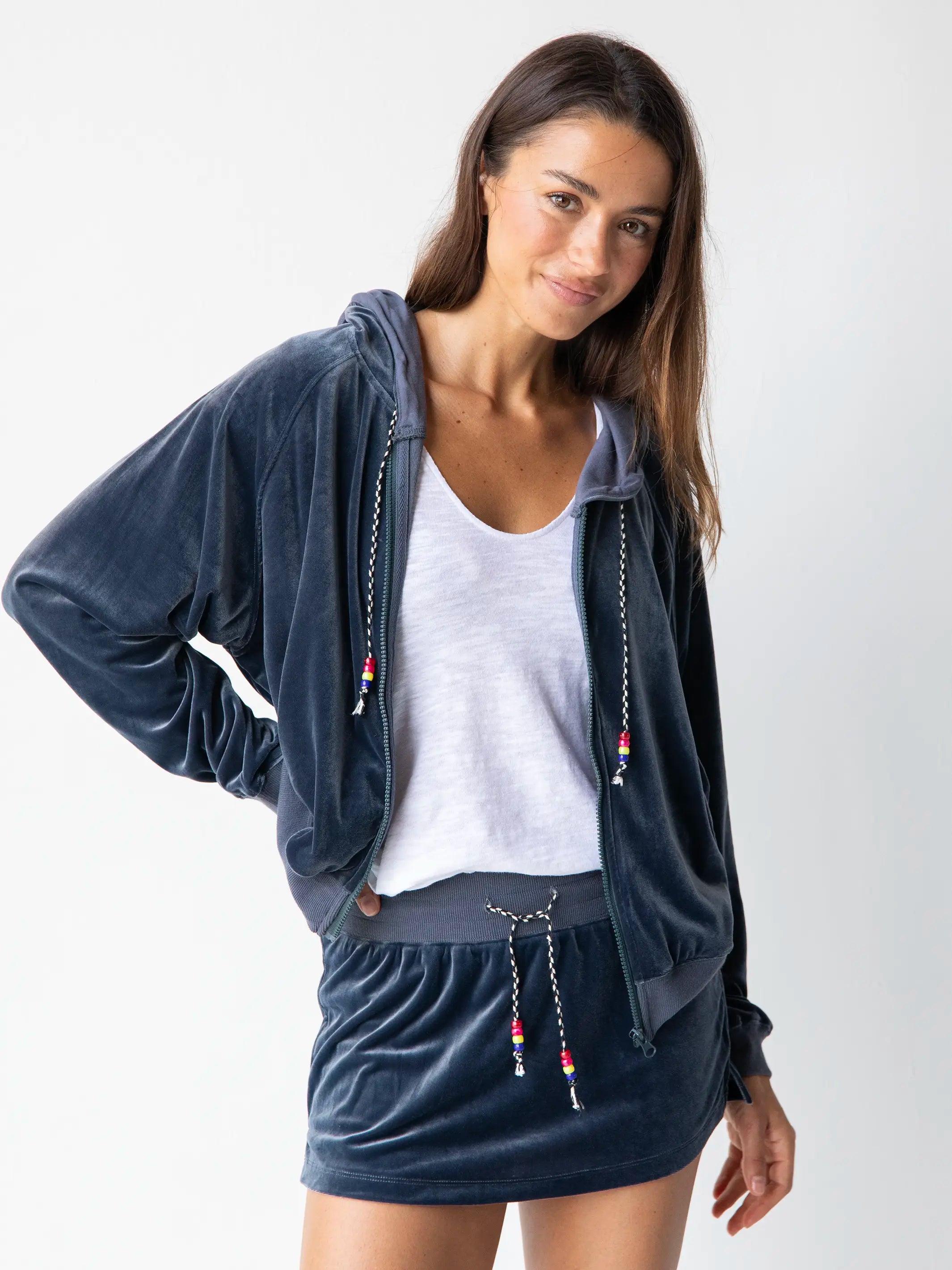 women's tops in solid colorsMake It Happen Hoodie - Slate Grey