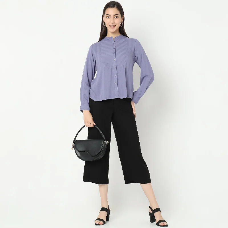 women's tops for those who want to wear pieces that are both functional and fashionableRegular Fit Solid Top