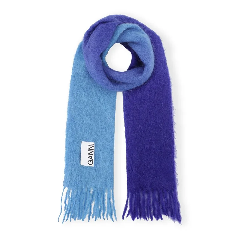 lightweight women's coatsMohair Gradient Scarf (Silver Lake Blue)