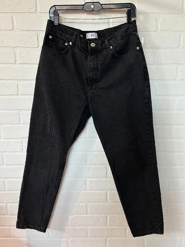 women's denim jeans for workoutsBlack Denim Jeans Boyfriend Mng, Size 8