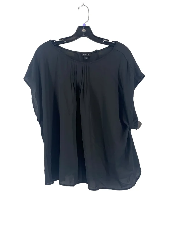 trendy women's topsTop Short Sleeve By Torrid In Black, Size: 1