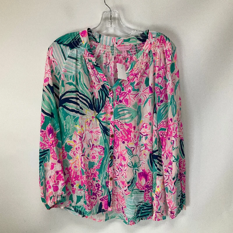 women's tops for those who refuse to compromise on styleTop Long Sleeve By Lilly Pulitzer In Floral Print, Size: S