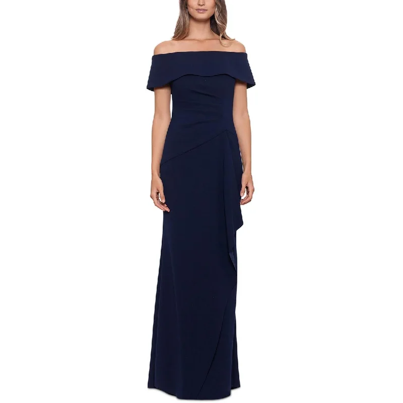 women's high-end dressesXscape Womens Crepe Ruched Evening Dress