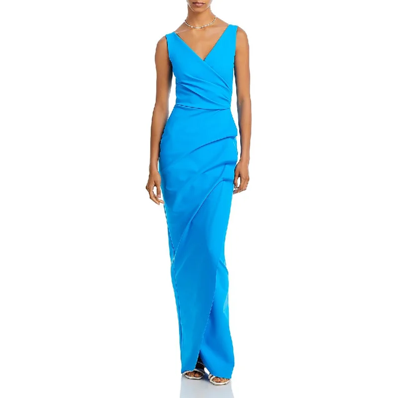 women's versatile dressesChiara Boni Womens Zalfa Ruched Sleeveless Evening Dress