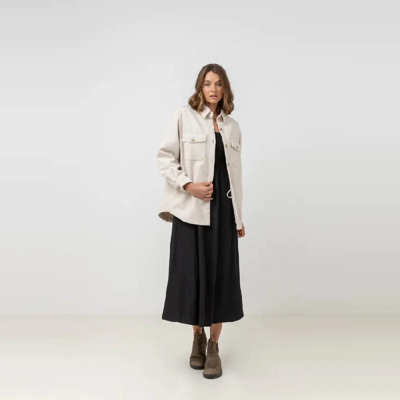 eco-friendly women's coatsClassic Minimal Shacket (Oatmeal)