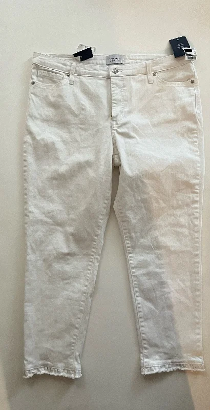 women's denim jeans for a night at the clubWhite Jeans Skinny Crown And Ivy, Size 14