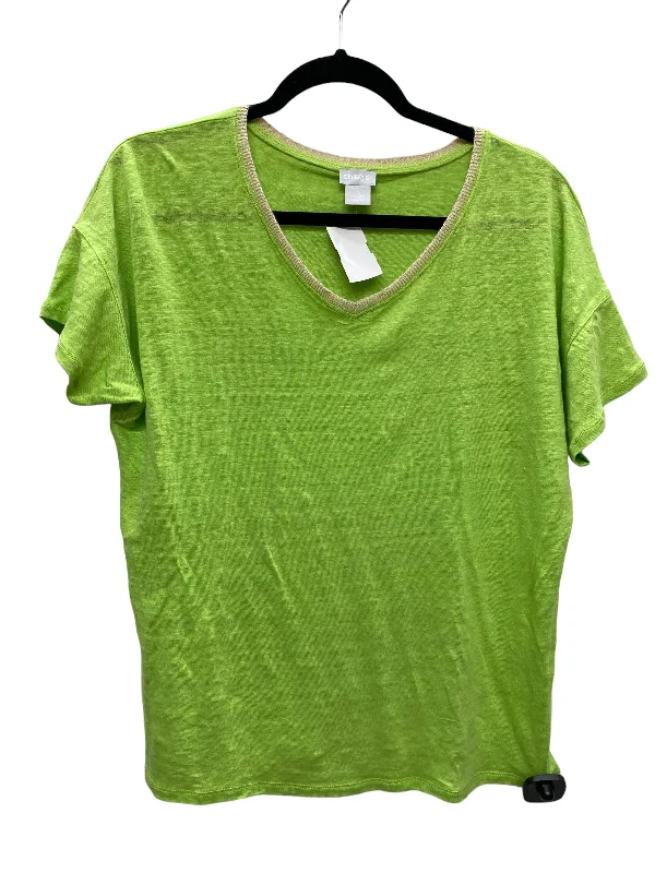 women's tops for vintage fashion enthusiastsTop Short Sleeve By Chicos In Green, Size: 1