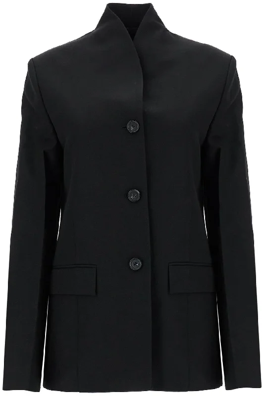 vegan women's coats (fur-free options)Toteme Women's  Double-Breasted Jacket In Recycled Polyester And Wool