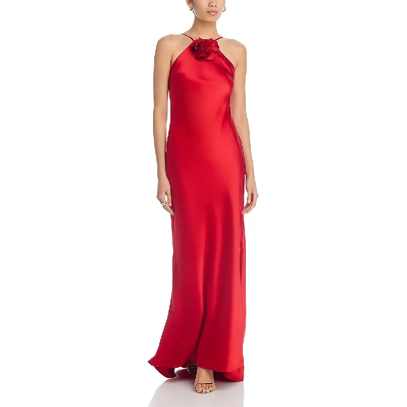 women's custom dressesAqua Womens Satin Sleeveless Evening Dress