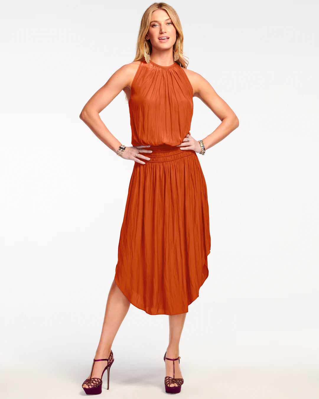 women's plus-size dressesAudrey Midi Dress - Cinnamon