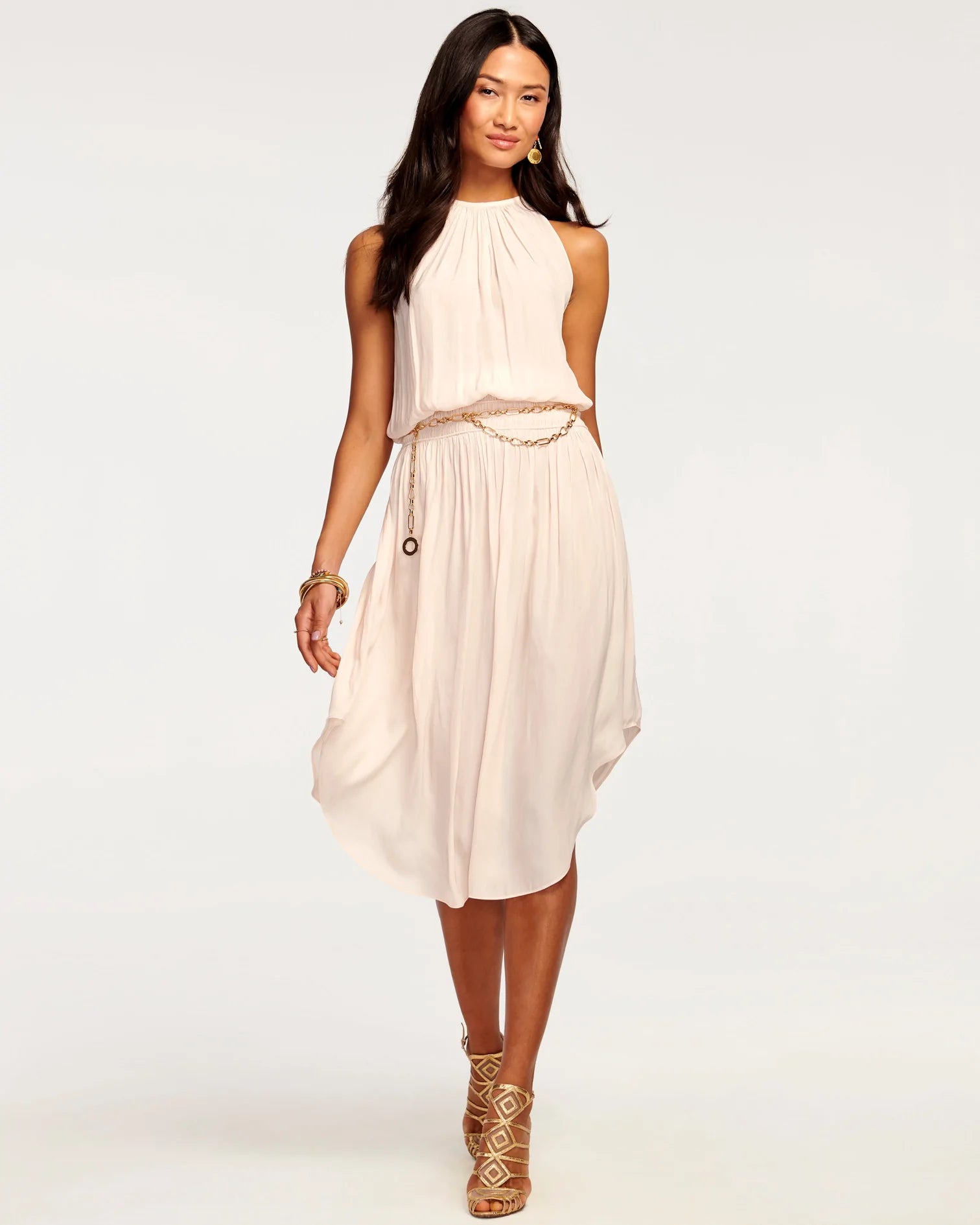 women's smart casual dressesAudrey Midi Dress - Linen