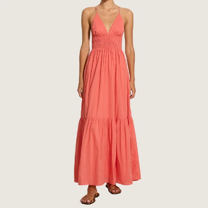 women's business casual dressesPalmilla Maxi Dress (Melon)