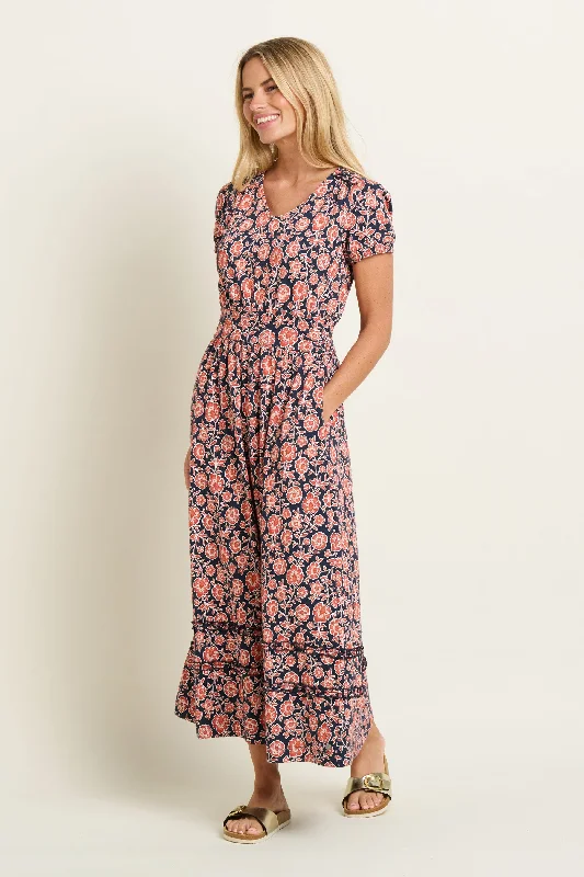 Designer DressBoho Floral Maxi Dress