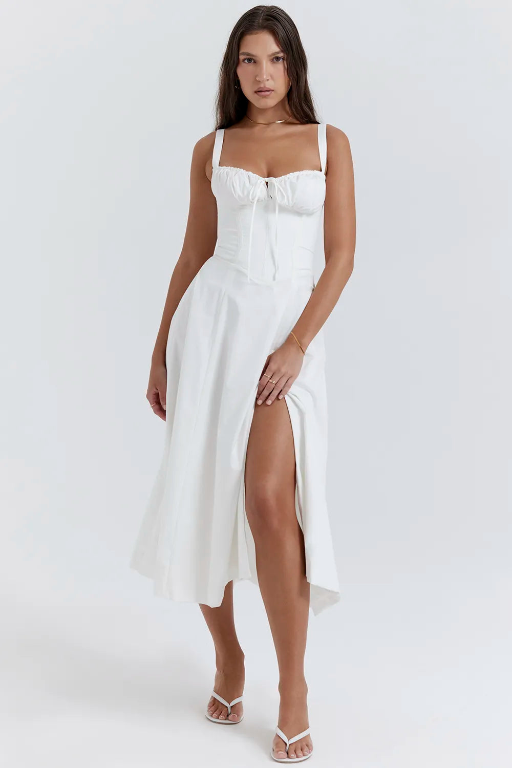 Cold-Shoulder DressLola Summer Party Midi Dress