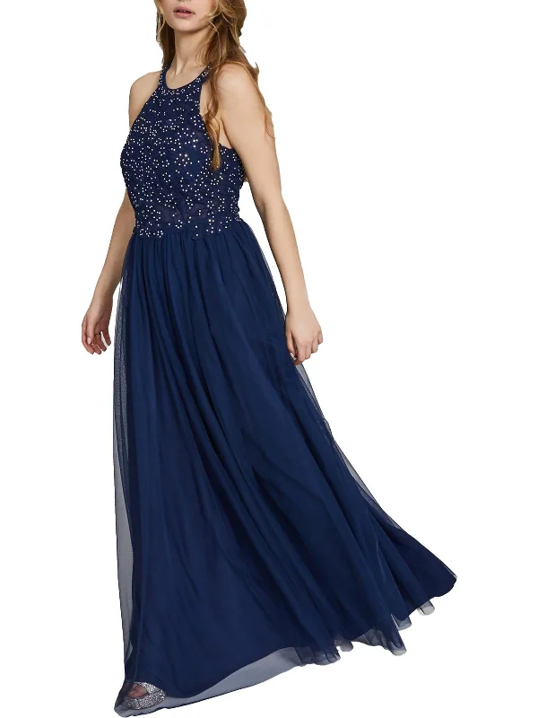 Statement DressJuniors Womens Embellished Maxi Evening Dress