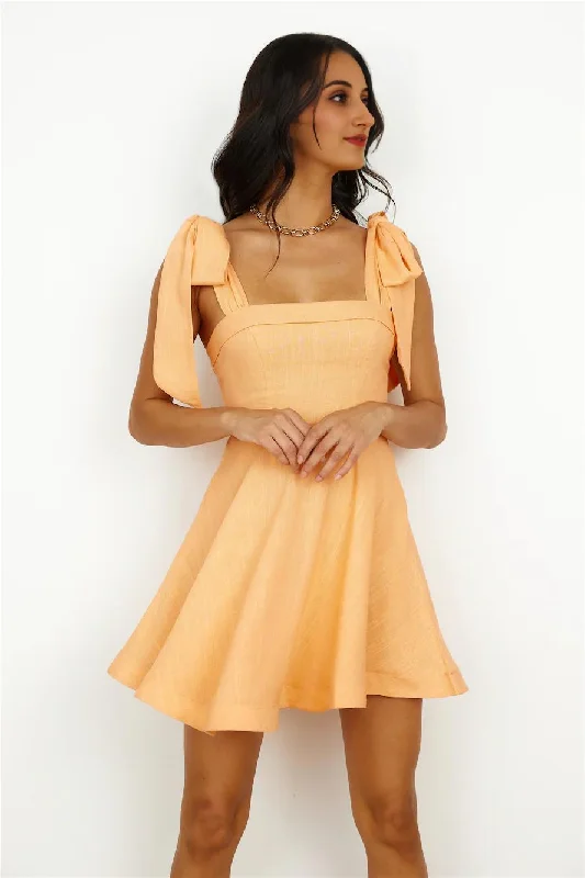 women's pastel dressesBeach Picnic Mini Dress Orange