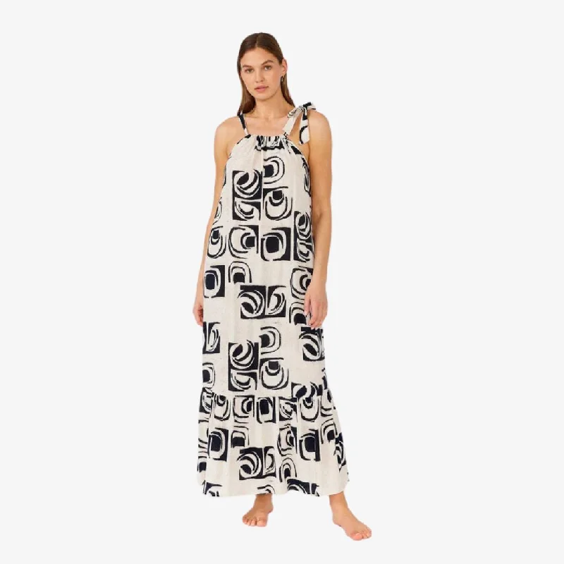 Ribbon DressEmerson Maxi Dress (Ivory + Black)