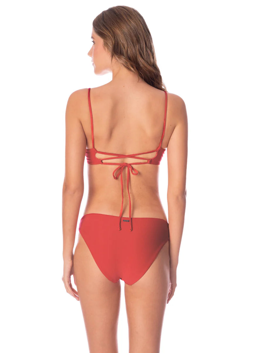 Relaxed-Fit Female SwimwearRed Camelia Sublimity Bikini Bottom