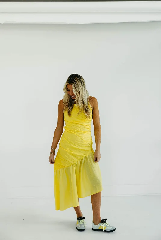 women's fashionable dressesEmerson Midi Dress - Yellow