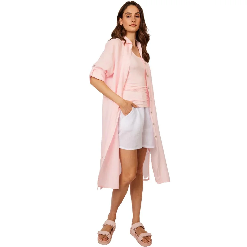 Wrap DressMaxi Linen Blouse Dress (Petal)