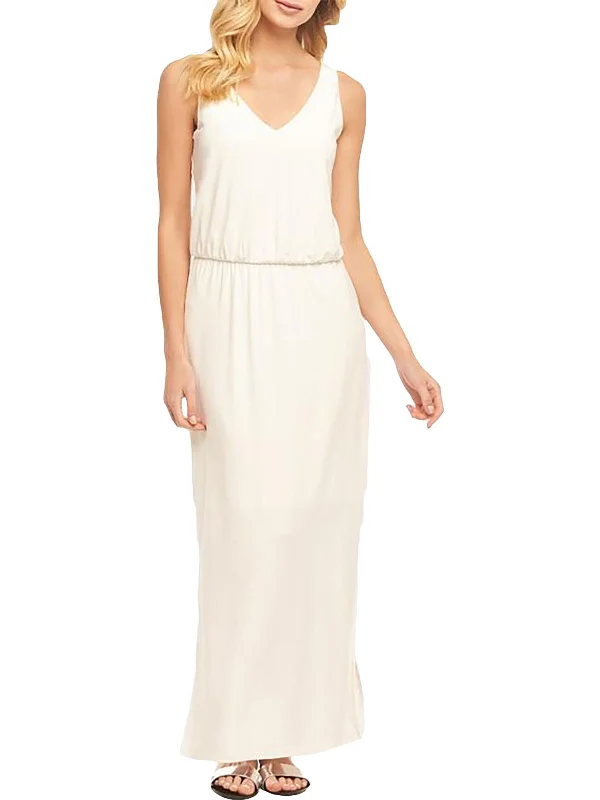 women's body-skimming dressesCassandra Womens Tie Back Sleeveless Maxi Dress