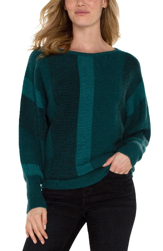 women's corduroy pantsBOAT NECK DOLMAN SWEATER