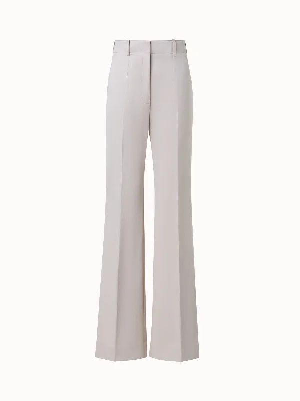 women's capri pantsCotton Gabardine Wide Straight Leg Pants