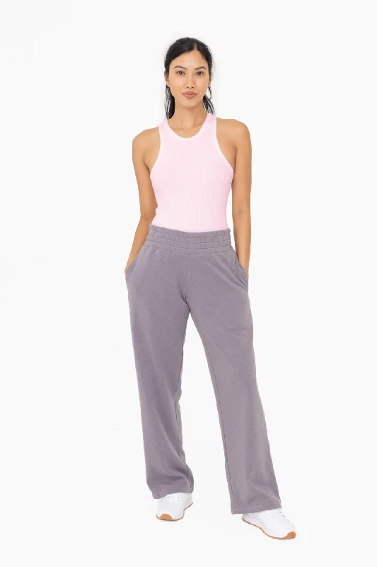 women's designer pantsGray Fleece Lined Lounge Pants