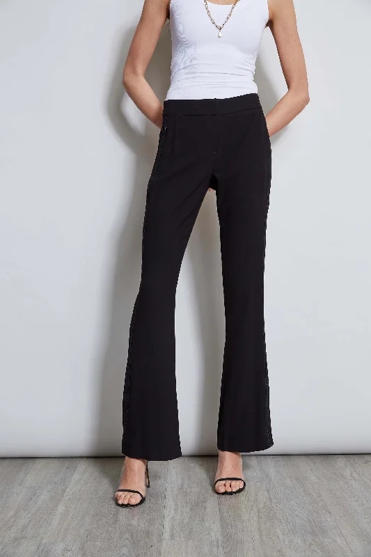 women's elegant pantsLace Trim Fit & Flare Pant