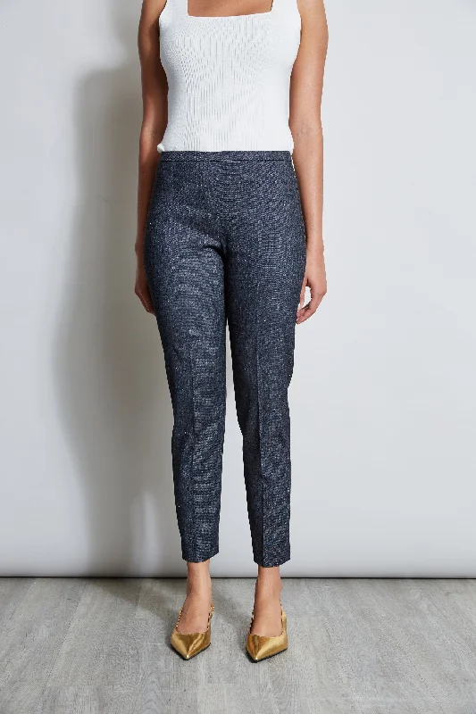 women's checkered pantsSlim Linen Pant