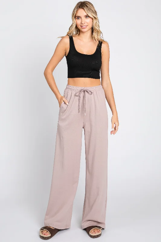 women's floral pantsMocha Wide Leg Joggers