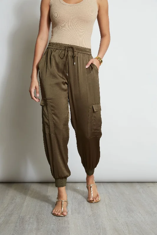 women's party pantsSatin Cargo Pant