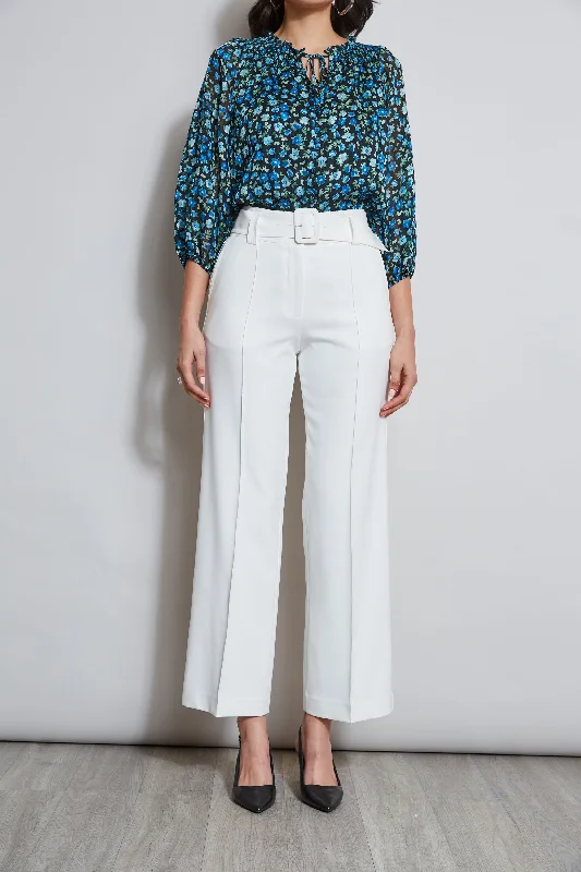 women's summer pantsBelted Crepe Pant