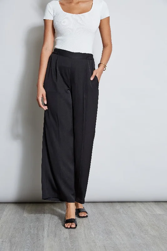 women's cropped pantsPleated Silk Pant