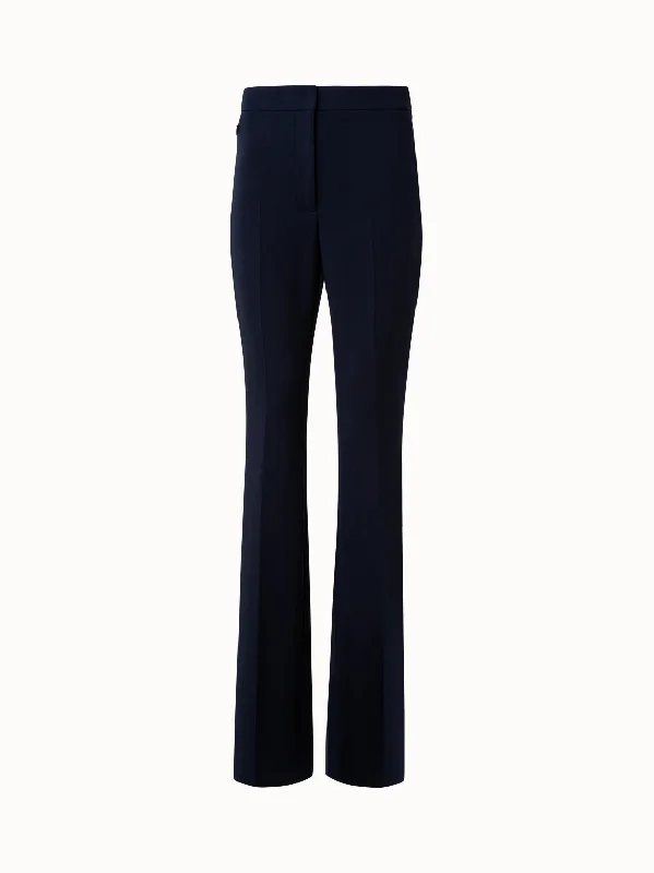 women's high-waisted pantsWool Double-Face Stretch Bootcut Pants