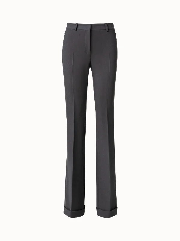 women's straight-leg pantsWool Stretch Double-Face Bootcut Pants