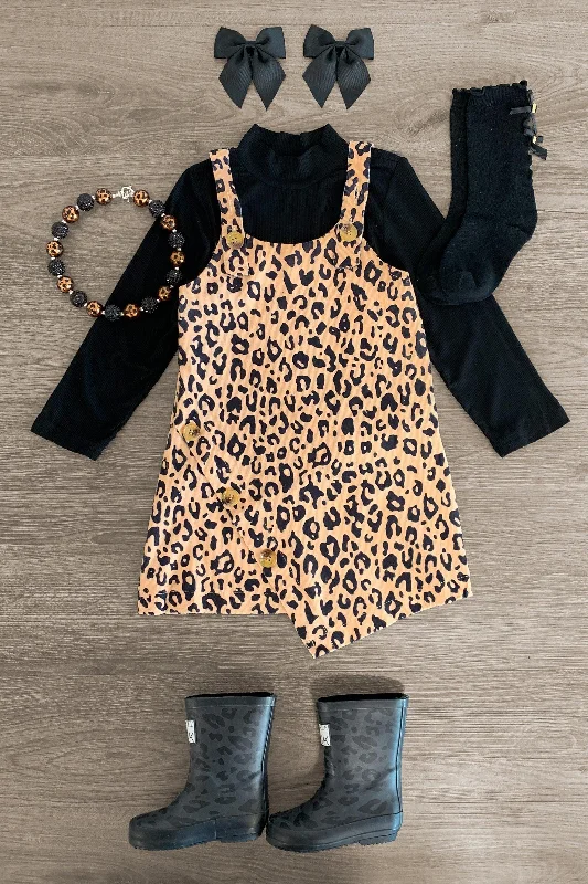 Neon DressBlack Cheetah Jumper Dress Set