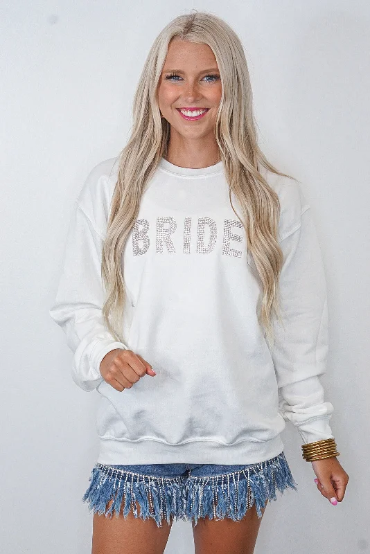 Cheetah Print DressBlingy Bride Crew White Sweatshirt