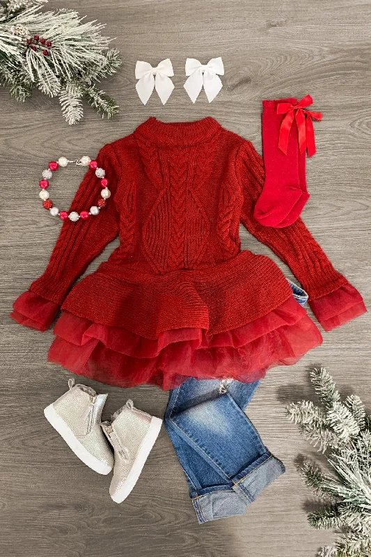 Bell-Sleeve DressKnitted Tutu Tunic Sweater