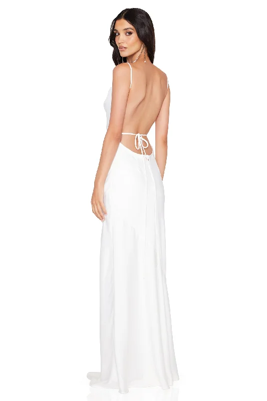 women's midi dressesNookie Entice Drape Gown - Ivory