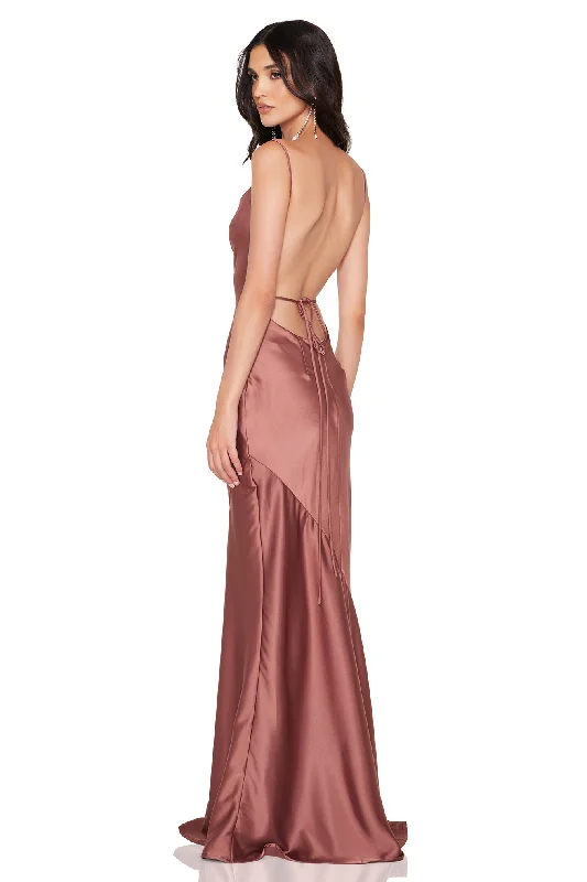 Casual Chic DressNookie Entice Drape Gown - Mocha