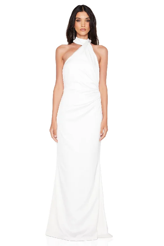 women's striped dressesNookie Entice Gown - Ivory