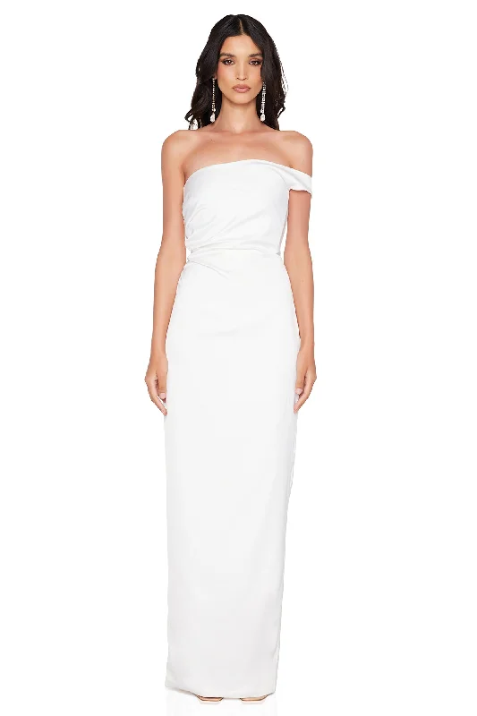 women's short-sleeved dressesNookie Pallisade Gown - White