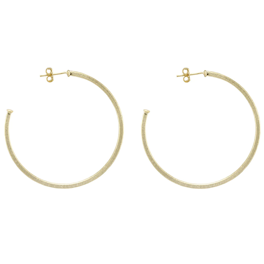 women's satin dressesSheila Fajl Perfect Hoops Brushed Gold