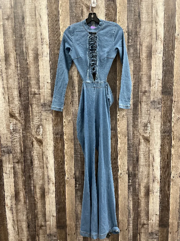 women's jumpsuits for summerBlue Denim Jumpsuit Cmf, Size M